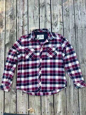 Fox Racing Flannel Red White Black Size XL
